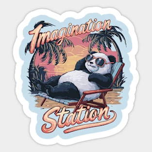 Imagination Station Relaxing Panda Sticker